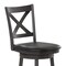 Flash Furniture Felicity Wood Crossback Swivel Bar Height Barstool w/Padded Black LeatherSoft Seat, Gry Wsh Walnut ES-UN1-29-GY-GG - alternate 8
